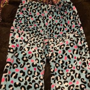 GIRLS SIZE 10-12 Fuzzy Cheetah Print Pants